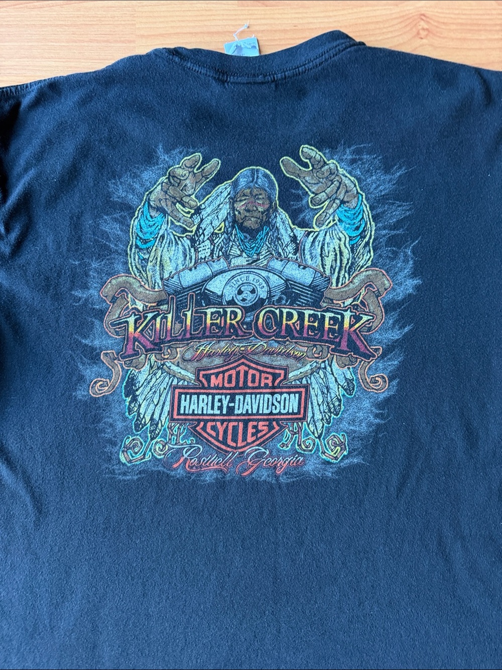 Harley-Davidson Black Tee Killer Creek Motorcycle Biker Size XL